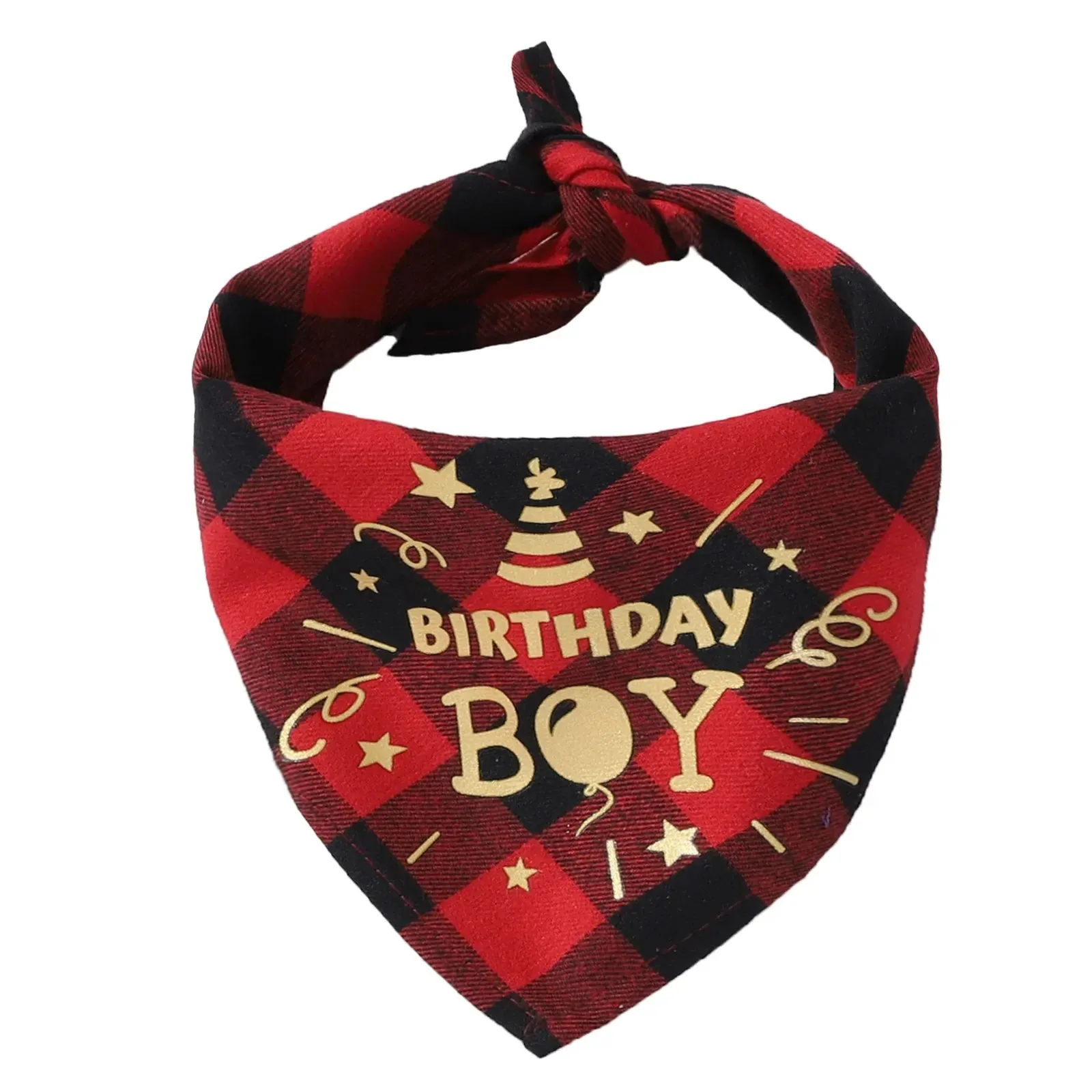NONOR Cotton Pet Bandanas - Birthday Triangular Scarf Collar for Dogs and Cats