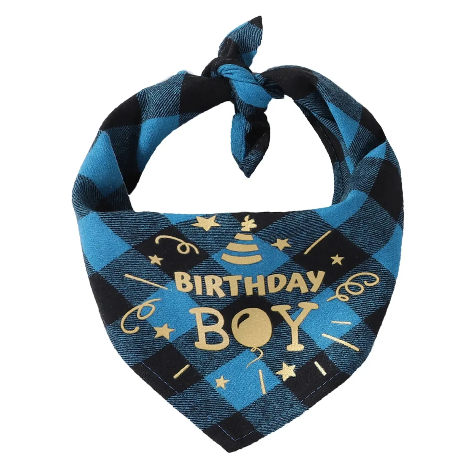NONOR Cotton Pet Bandanas - Birthday Triangular Scarf Collar for Dogs and Cats