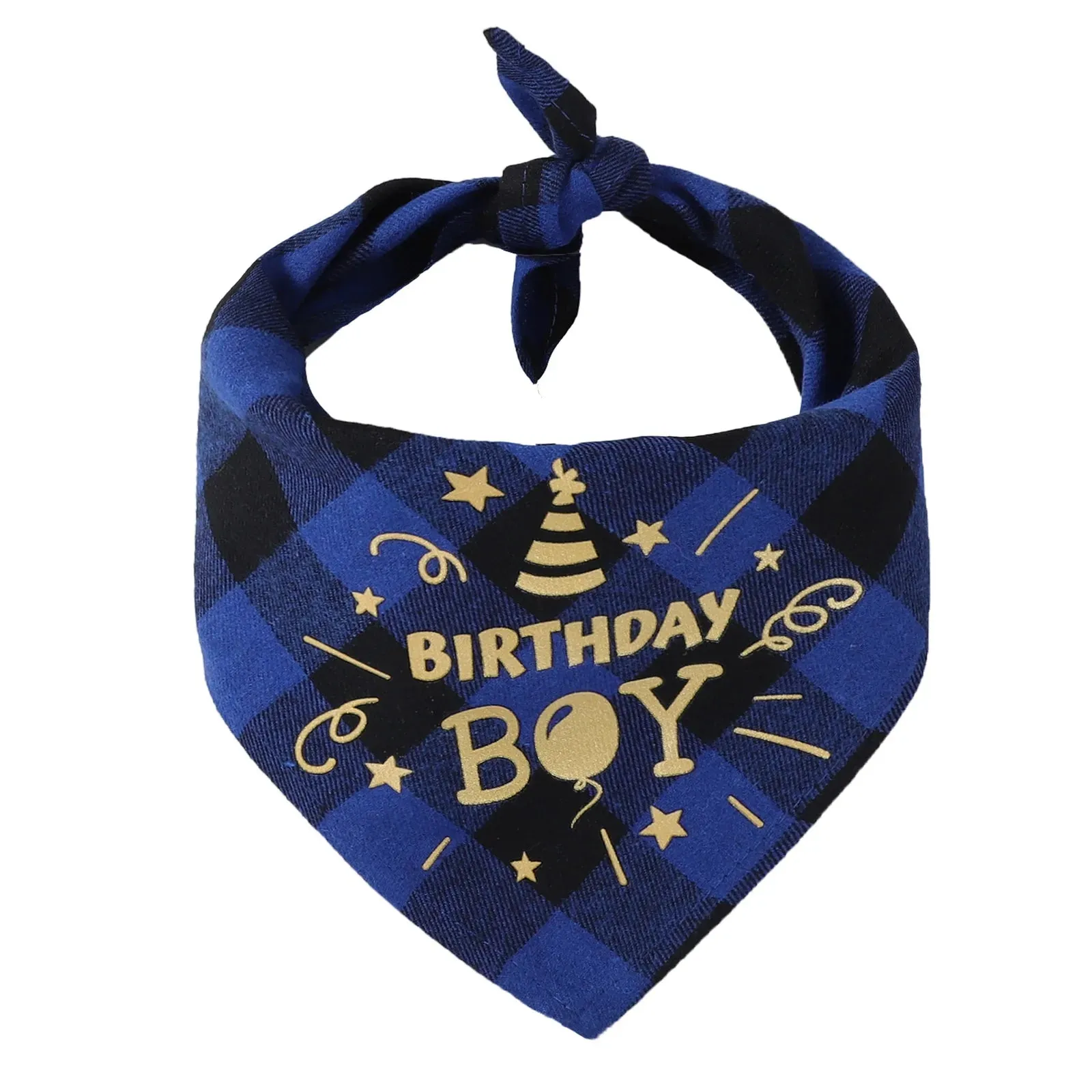 NONOR Cotton Pet Bandanas - Birthday Triangular Scarf Collar for Dogs and Cats