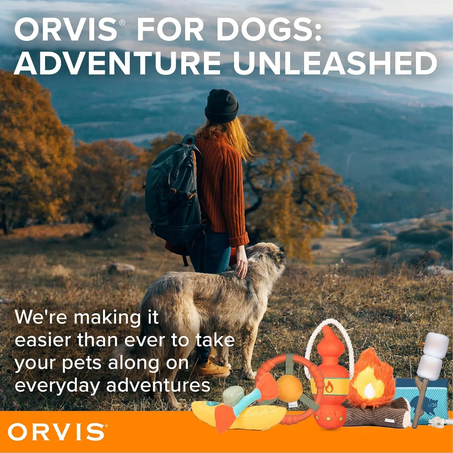 Orvis Dog Bark After Dark Lantern Tug Toy for Dogs | Durable Squeaky Dog Tug Toy - Extra Durable with Double Stitching, Mesh Lining, Squeaker and Rope Handle - Ideal for Medium to Large Breeds