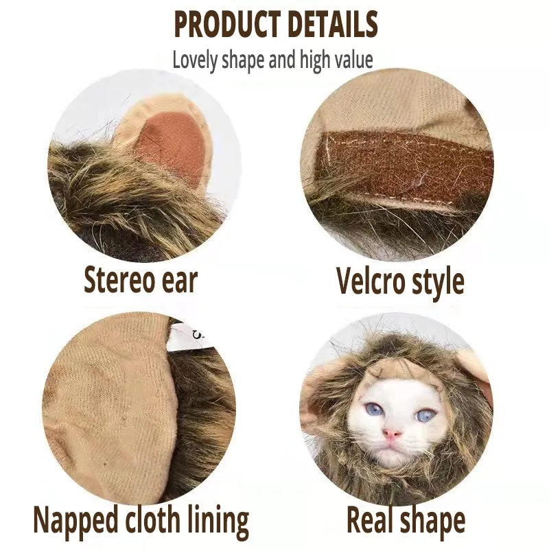 Pat and Pet Emporium | Pet Costumes | Lion Mane Cat Costume