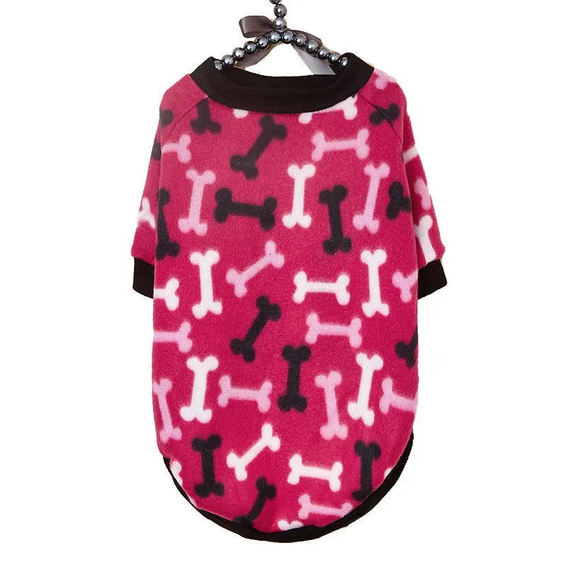 Pet Clothes Spring and Summer Print Sweater Breathable Cute Dog Clothing