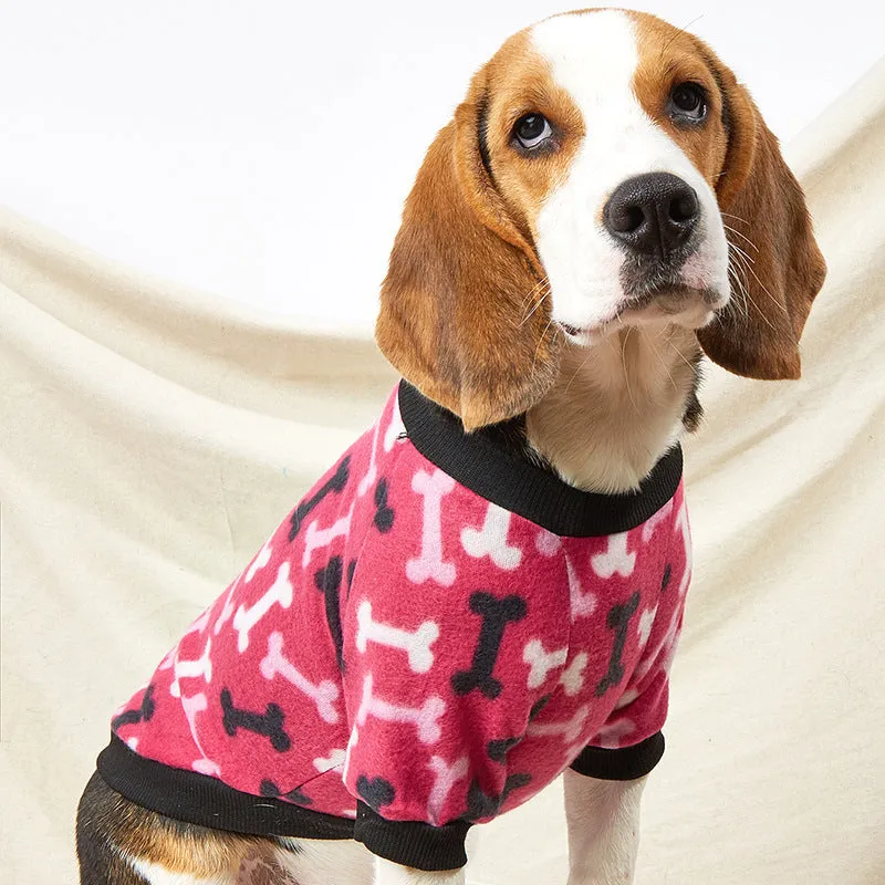 Pet Clothes Spring and Summer Print Sweater Breathable Cute Dog Clothing