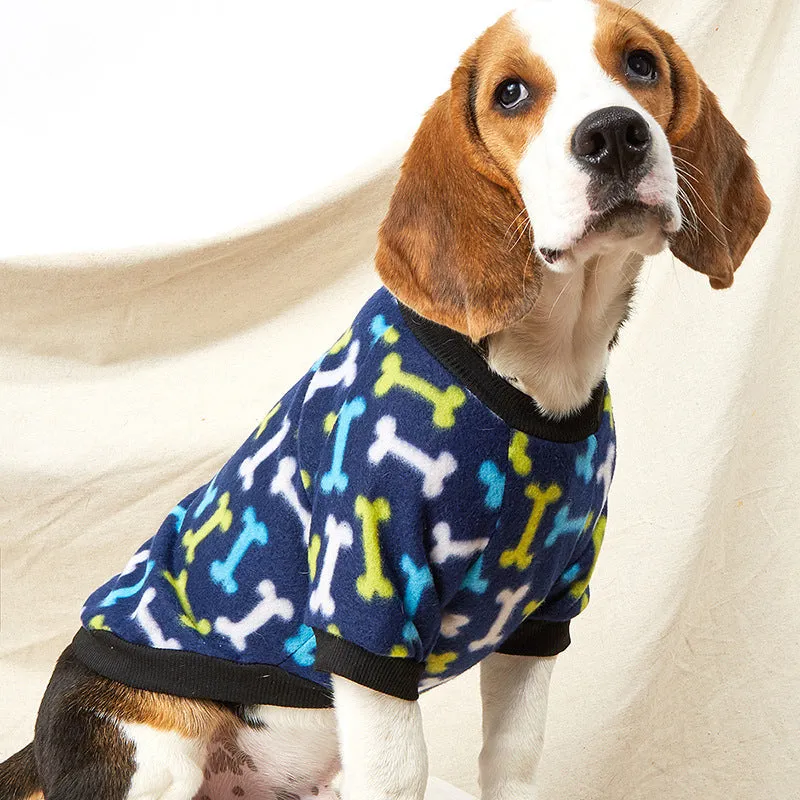 Pet Clothes Spring and Summer Print Sweater Breathable Cute Dog Clothing