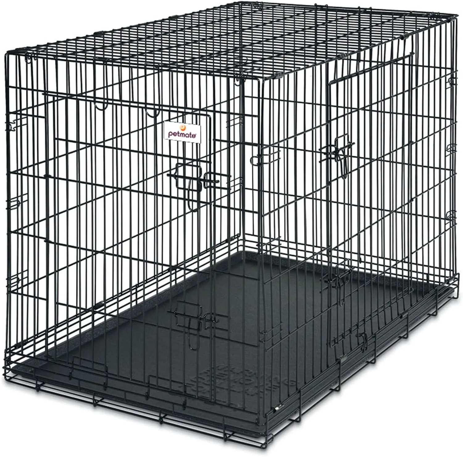 Petmate 38-Inch 2-Door Training Retreats Wire Kennel for Dogs, 70 to 90-Pound