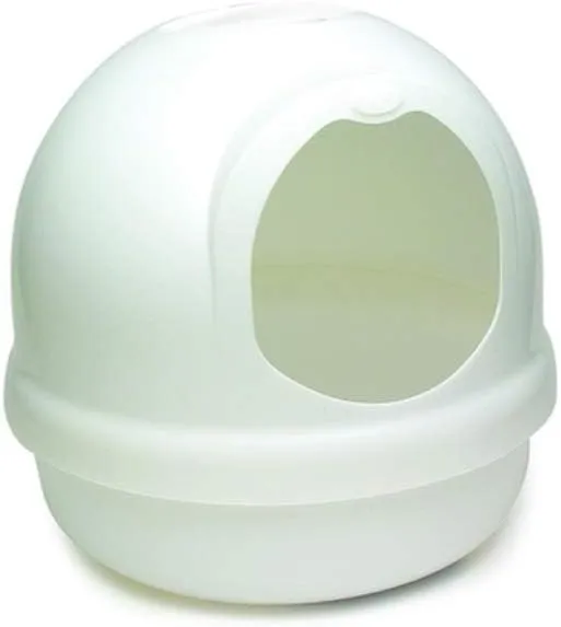Petmate Booda Dome Cat Litter Box for Indoor Cats , Titanium, Made in USA, One Size