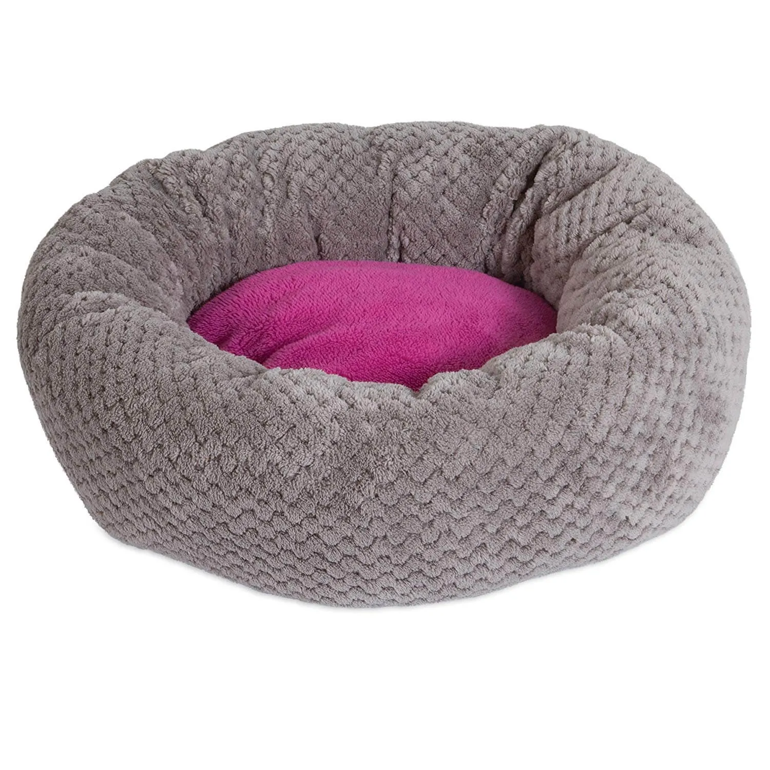 Petmate Jackson Galaxy 80810 18" Gray/Pink Deluxe Donut Cat Bed
