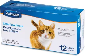 Petmate Large Litter Pan Liners, 12 Count (Pack of 1)