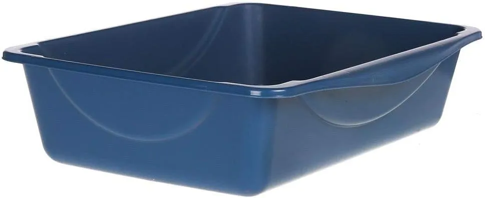 Petmate Litter Pan, Blue/Gray, Small, Made in USA