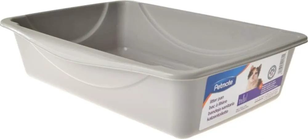 Petmate Litter Pan, Blue/Gray, Small, Made in USA