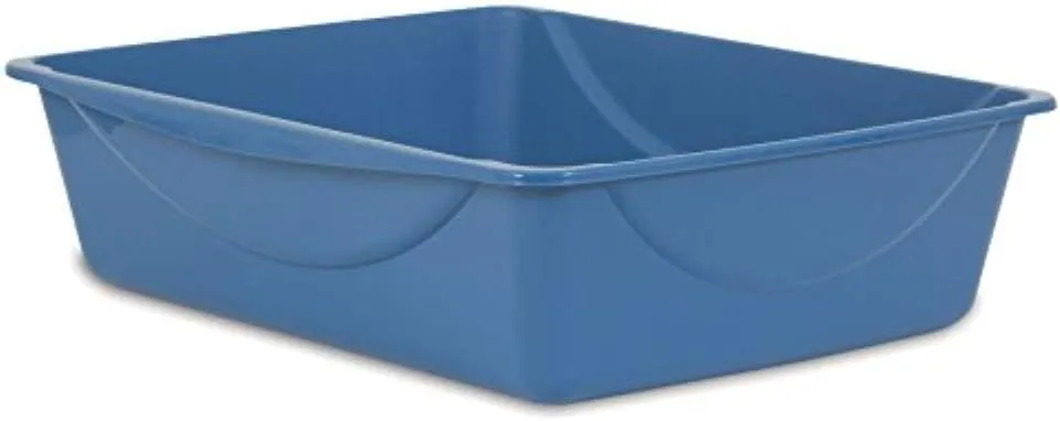 Petmate Litter Pan, Blue/Gray, Small, Made in USA
