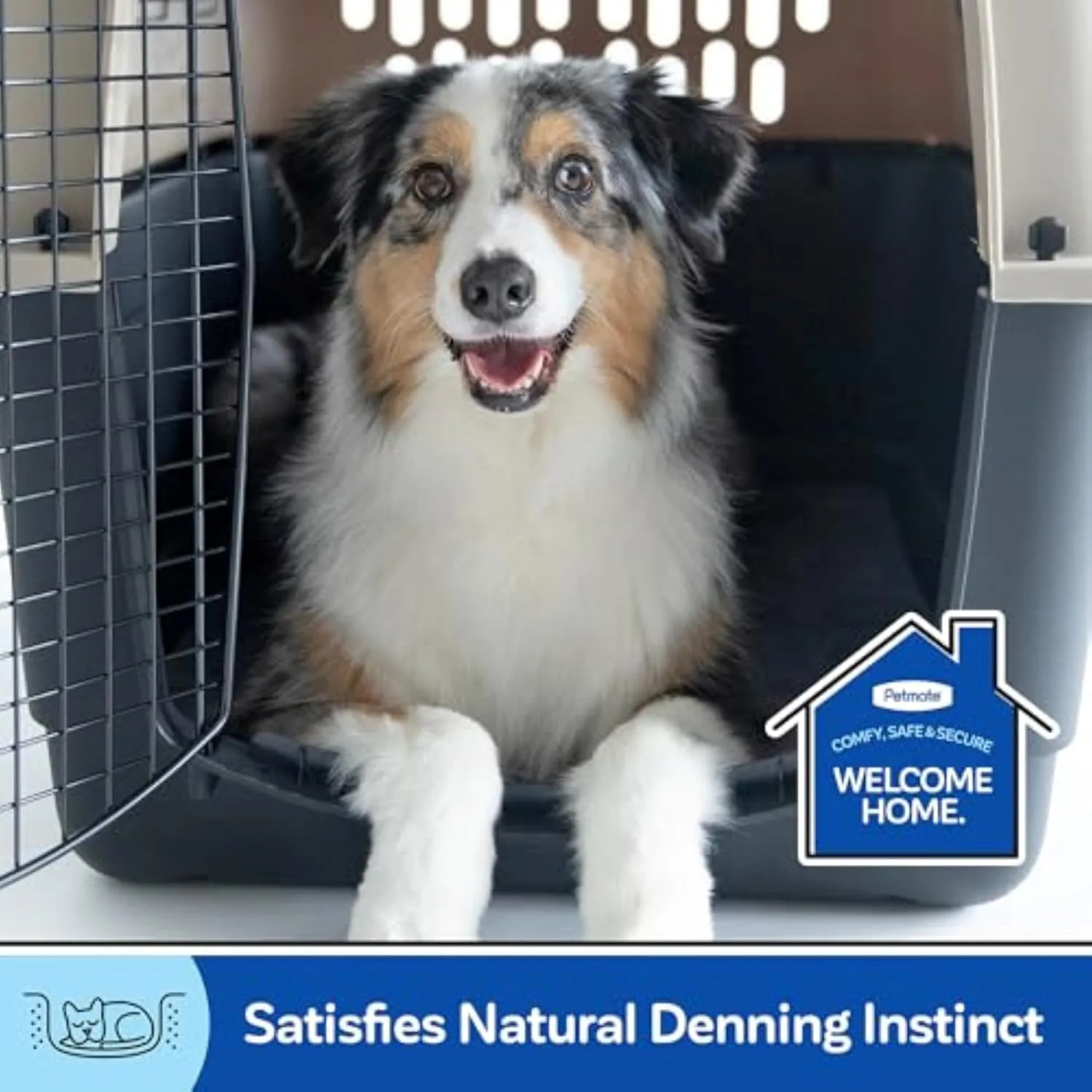 Petmate Sky Kennel - For Air and Travel, Airline Approved Dog Crate for Pets up 15-30 lbs, Heavy Duty Dog Kennel, Made in the USA- 28 Inches