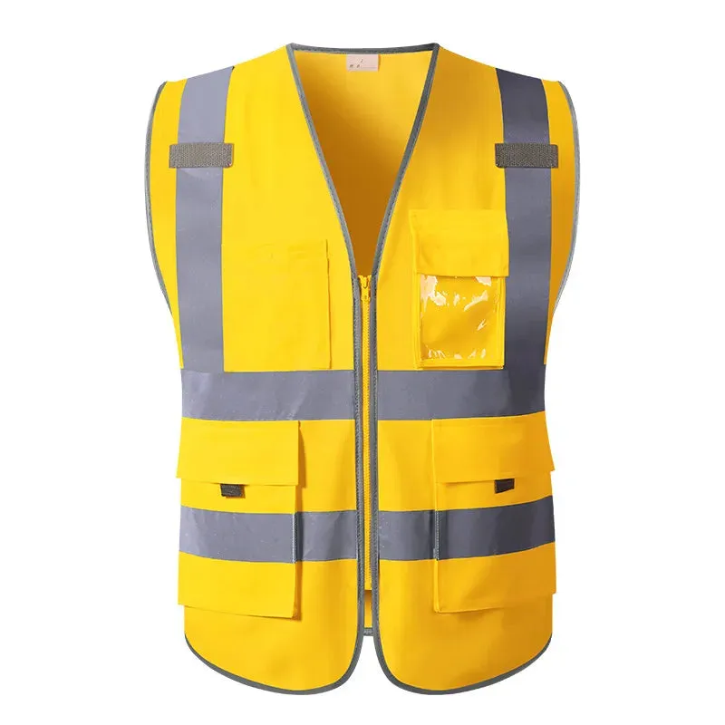 Safety Wear: High Visibility Waistcoat. Reflective Vests. Mens Various Colors.