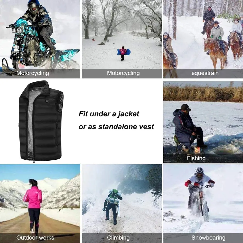 Sidiou Group Electric USB Heated Charging Adjustable Down Vest