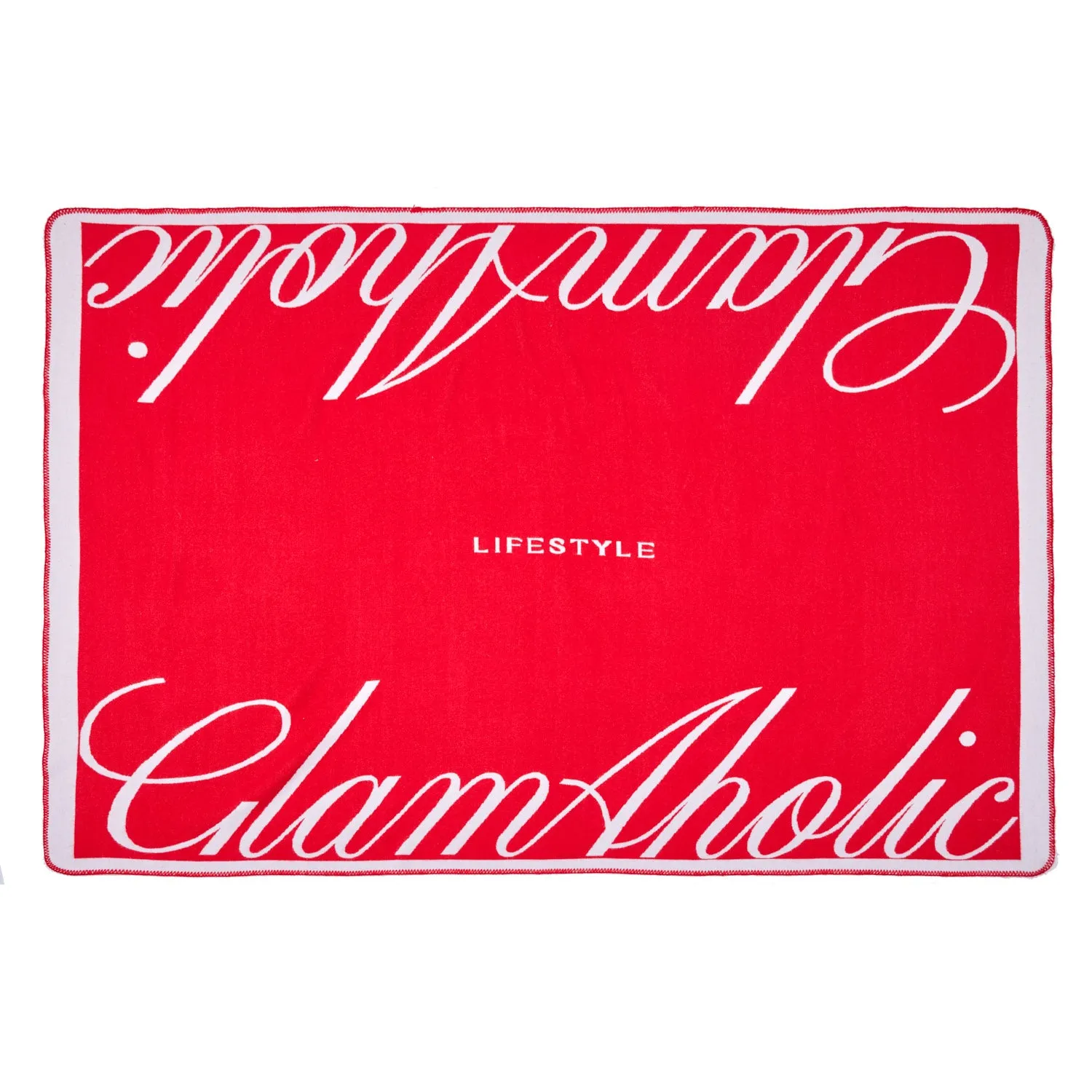 SIGNATURE LOGO LUXE THROW BLANKET - RED
