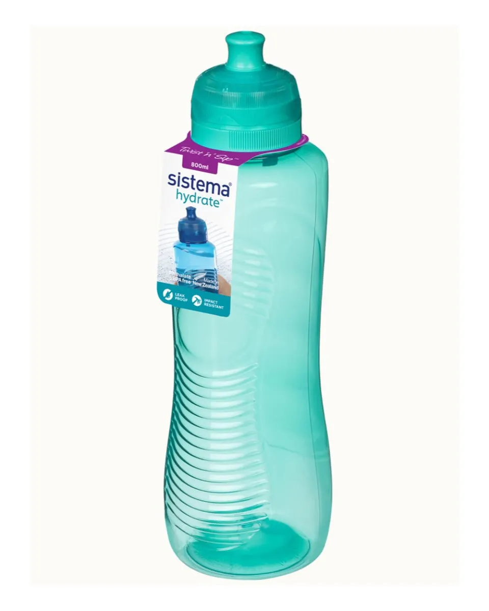Sistema 800 ml Green Gripper Water Bottle