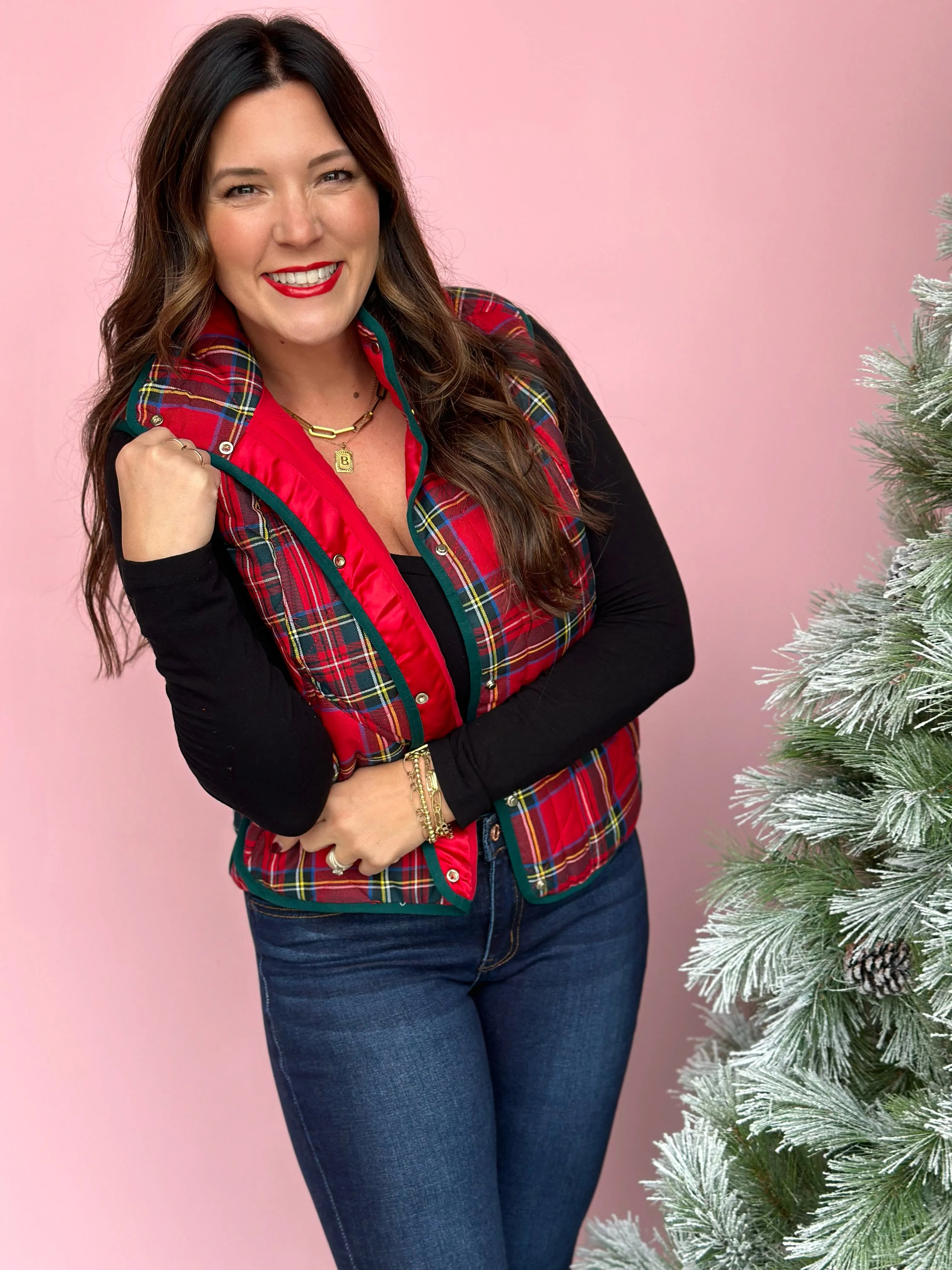Sleigh Ride Quilted Plaid Vest