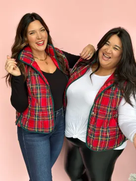 Sleigh Ride Quilted Plaid Vest