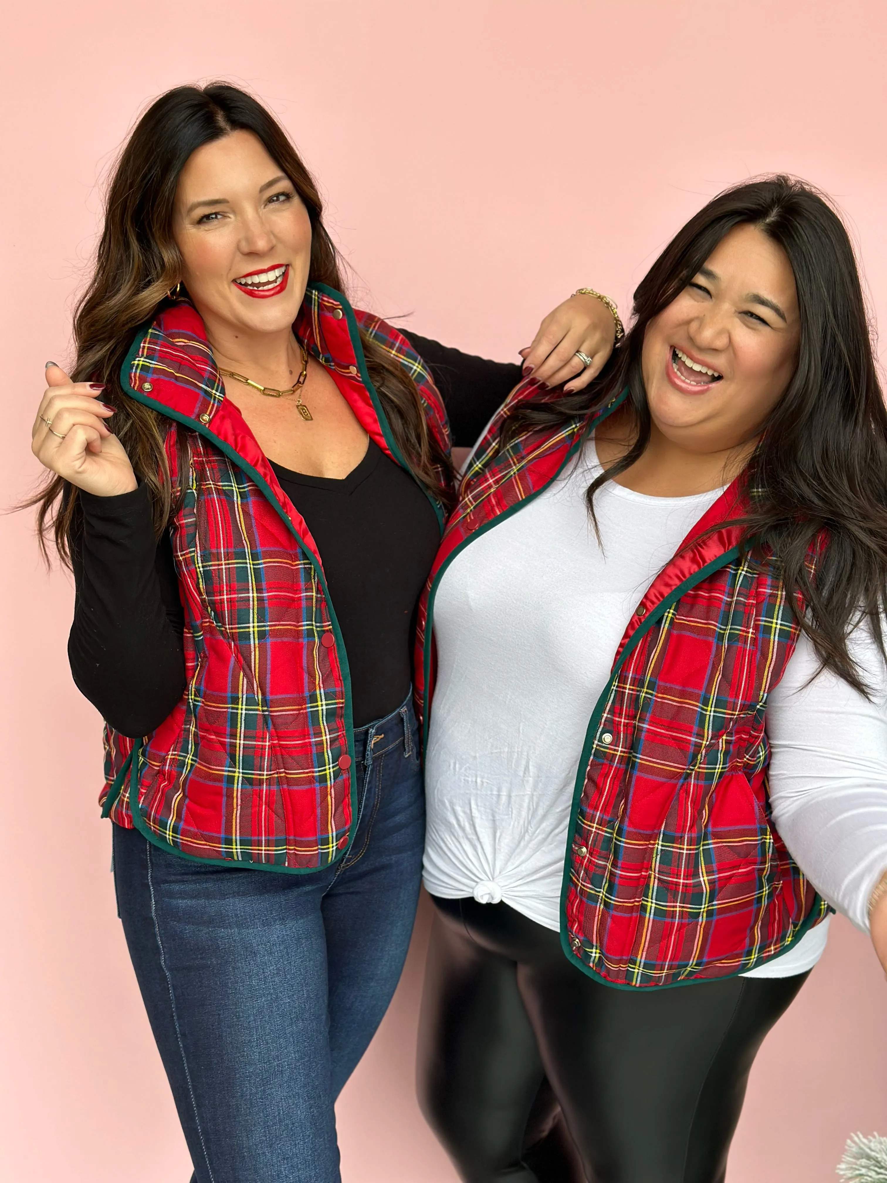 Sleigh Ride Quilted Plaid Vest