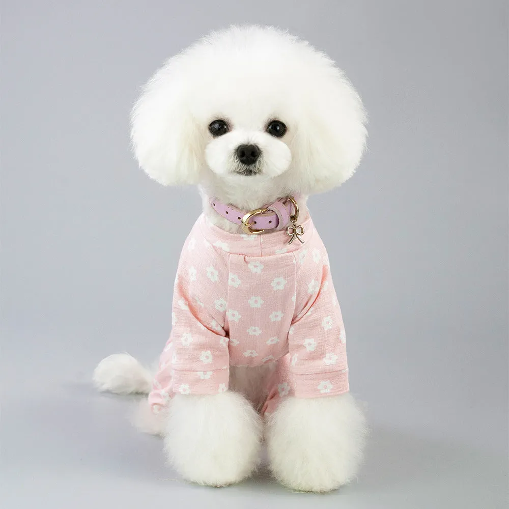 Small dog daisy flower cool summer pet clothes