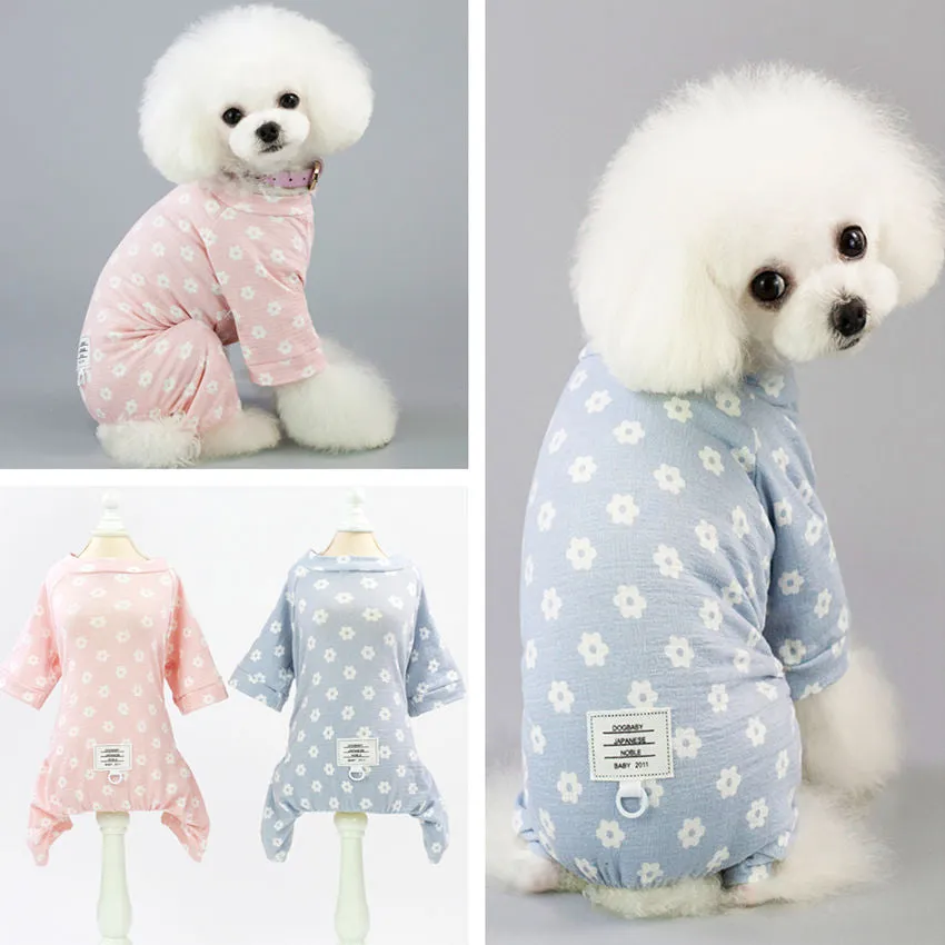 Small dog daisy flower cool summer pet clothes