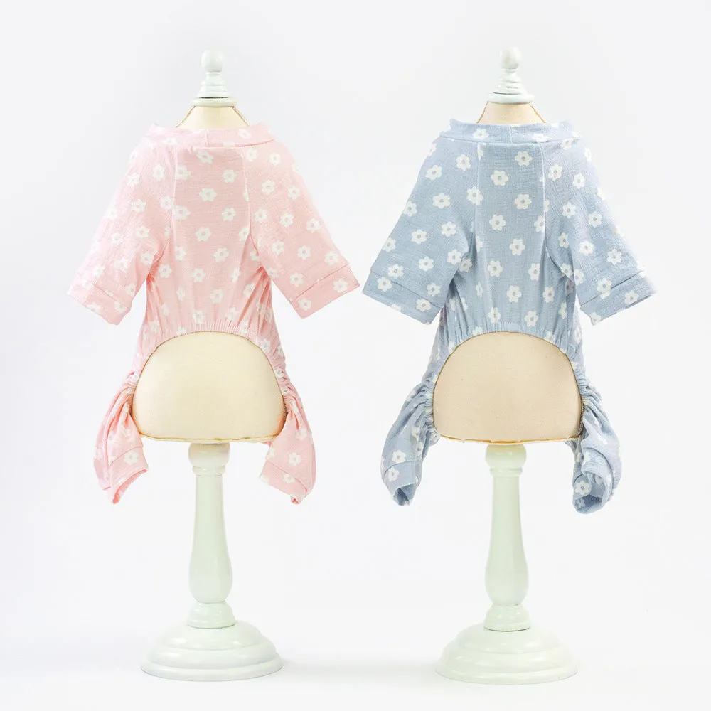 Small dog daisy flower cool summer pet clothes