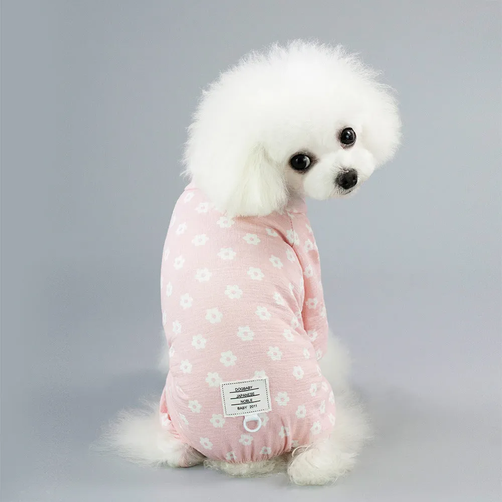 Small dog daisy flower cool summer pet clothes