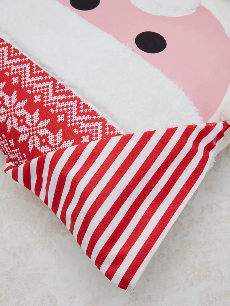 Westside Home Red Santa Claus Themed Cushion Cover