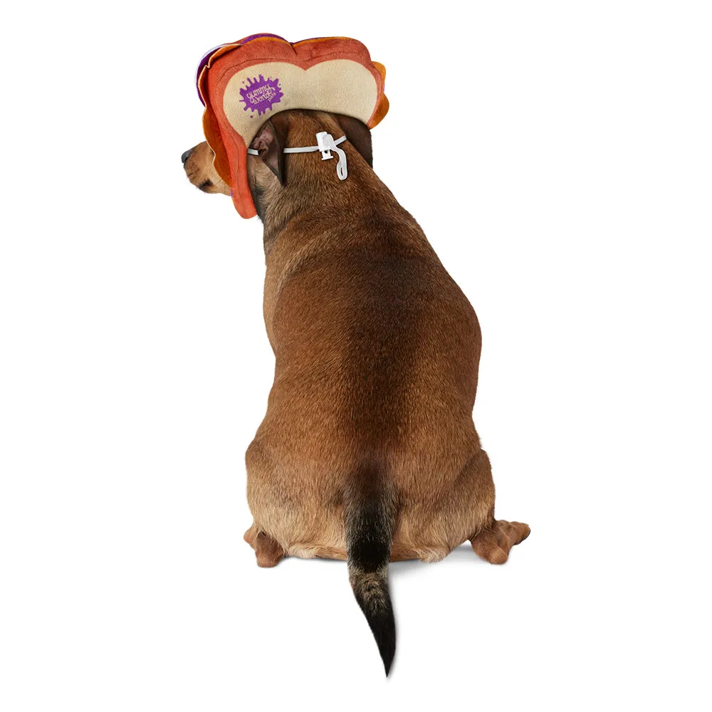 Yummy World Parker the Peanut Butter & Jelly Sandwich Pet Costume Headpiece
